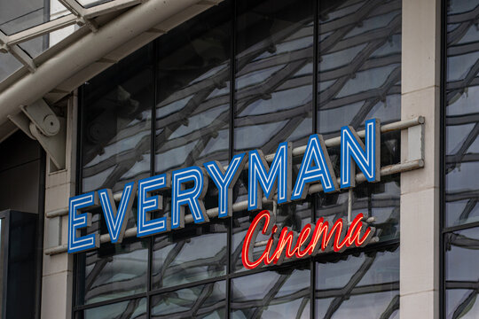 Everyman Cinema Sign On Modern Building