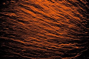 Surface texturée striée avec effet bichromie orange et noir