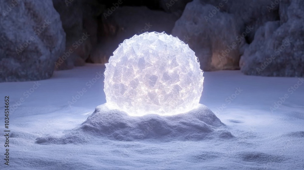 Poster a glowing sphere of interconnected geometric shapes illuminates the void with vibrant data, represen