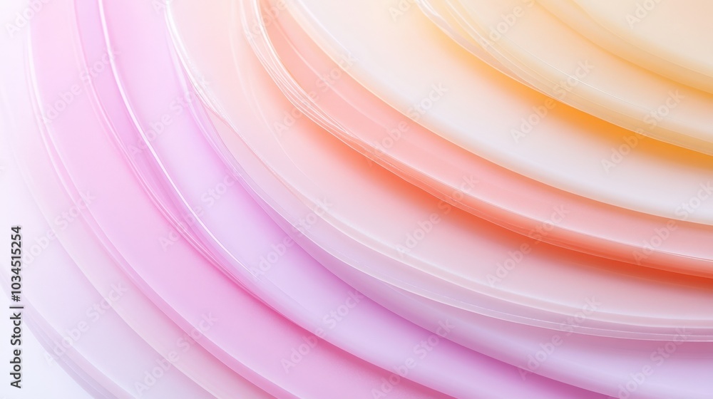 Poster translucent pastel layers create a harmonious composition that evokes depth and light in a serene ar