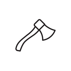 Axe icon Simple thin outline