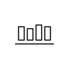 Bar chart icon Simple thin outline