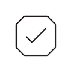 Checkmark icon Simple thin outline