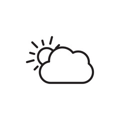 Cloudy Day icon Simple thin outline