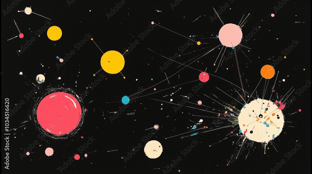 Aufkleber an artistic visualization of the higgs boson in a particle accelerator surrounded by dynamic energy 