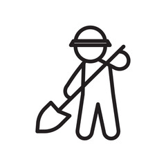 Construction icon Simple thin outline