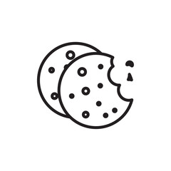 Cookie icon Simple thin outline