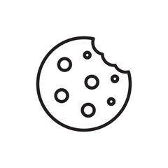 Cookie icon Simple thin outline