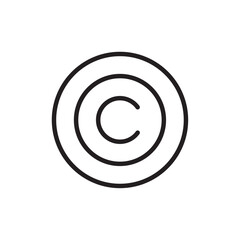 Copyright icon Simple thin outline
