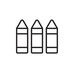 Crayon icon Simple thin outline