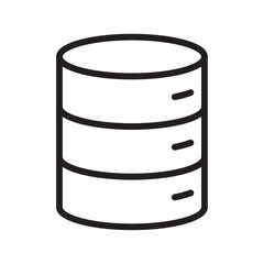 Database icon Simple thin outline