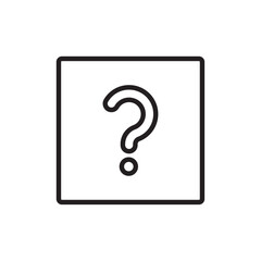 Doubts button icon Simple thin outline