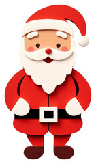 PNG Flat lay cute bold santa with raindeer illustration decoration christmas.