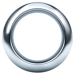 PNG Ring icon Chrome material silver ring platinum.