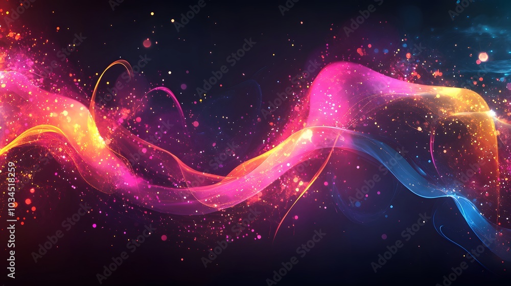 Sticker abstract science background.