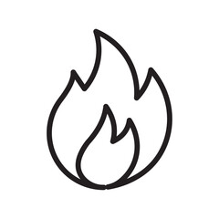 Flame icon Simple thin outline