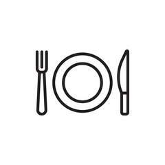 Food icon Simple thin outline