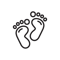 Foot icon Simple thin outline