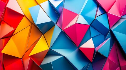 Fototapeta premium Bold abstract geometric shapes with sharp lines and vibrant colors image