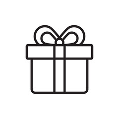 Gift icon Simple thin outline