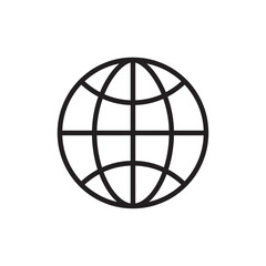 Globe icon Simple thin outline