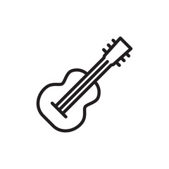 Fototapeta premium Guitar icon Simple thin outline