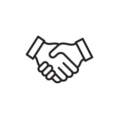 Handshake icon Simple thin outline