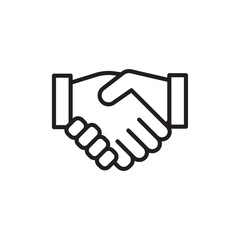 Handshake icon Simple thin outline