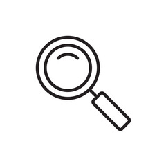 Loupe icon Simple thin outline