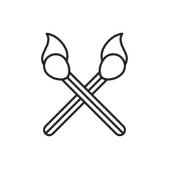 Matches icon Simple thin outline