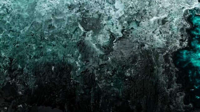 Dark grainy gradient with emerald and charcoal, Video