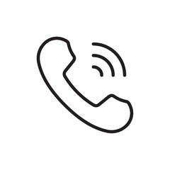Phone call icon Simple thin outline