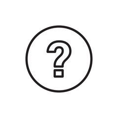 Question icon Simple thin outline