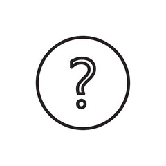 Question icon Simple thin outline