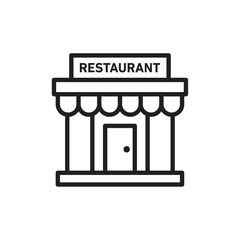 Restaurant icon Simple thin outline