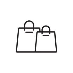Shopping Bags icon Simple thin outline