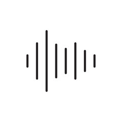 Sound wave icon Simple thin outline