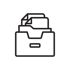 Store files icon Simple thin outline