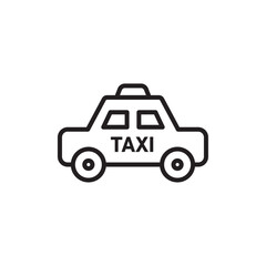 Taxi icon Simple thin outline