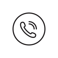 Telephone icon Simple thin outline