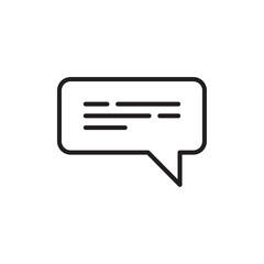 Text icon Simple thin outline