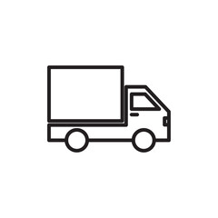 Truck icon Simple thin outline
