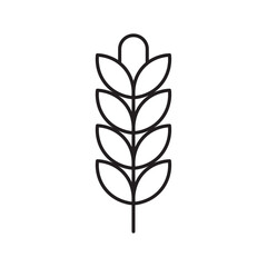 Fototapeta premium Wheat icon Simple thin outline