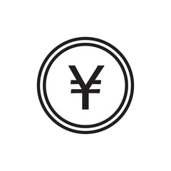 Yen icon Simple thin outline