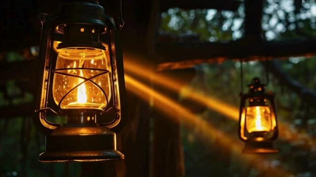 lantern in the night