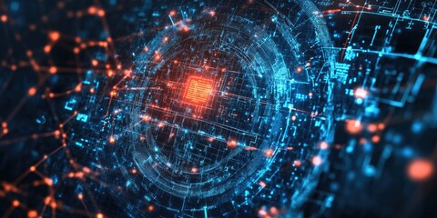 Fototapeta premium Cyber attacks framework with threat analysis, detection tools, and response strategies