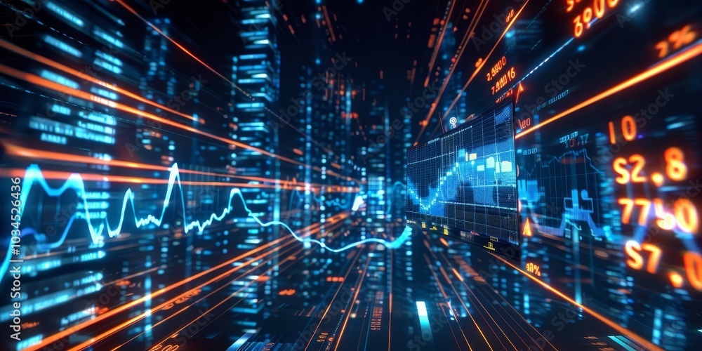 Poster virtual reality financial analysis with dynamic graphs and predictive models