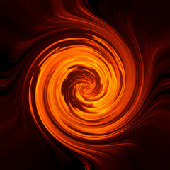 Abstract vortex of fire swirling flames  molten lava whirlpool