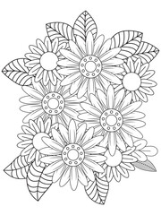 Flowers Coloring Pages For Adules
