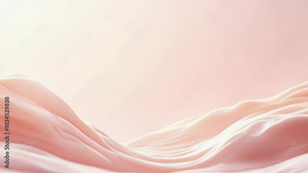 Poster immerse yourself in a tranquil world where soft pink waves rise and fall, creating a serene atmosphe